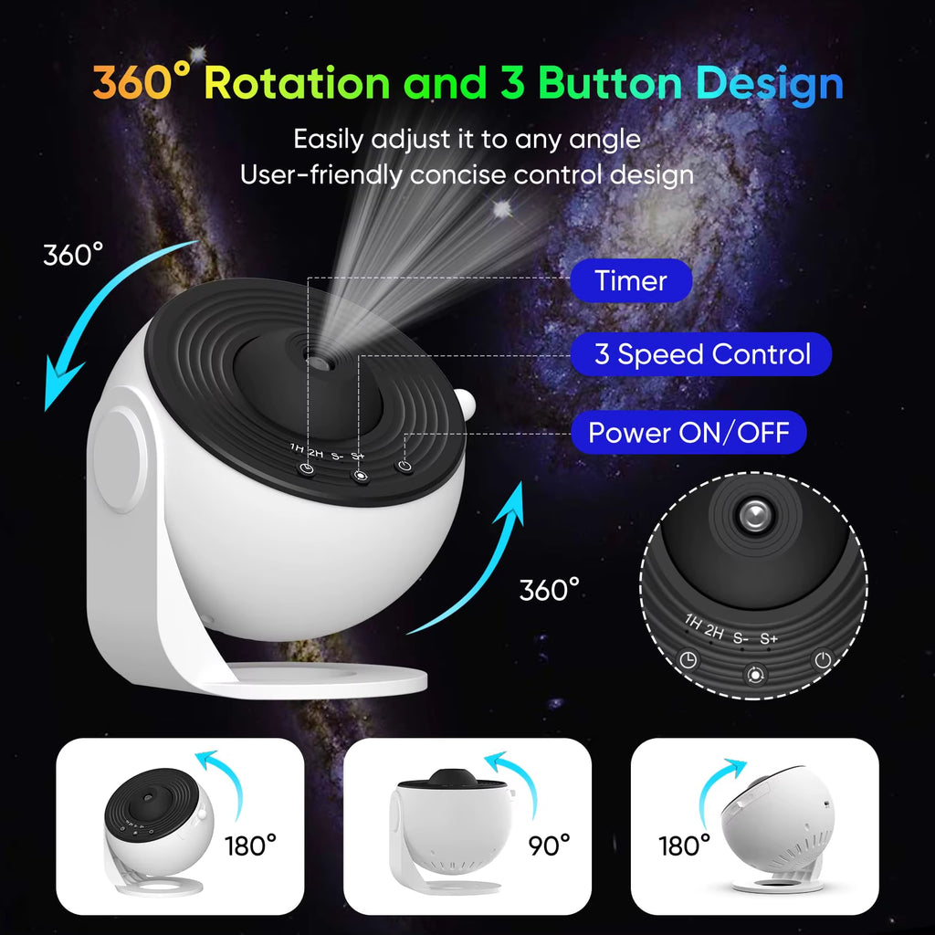 Galaxy Projector Night Light Star Projector Light Projector for Bedroom 13 Film Discs Planetarium Projector for Kids