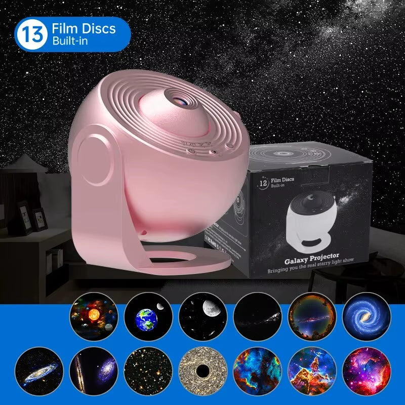 Galaxy Projector Night Light Star Projector Light Projector for Bedroom 13 Film Discs Planetarium Projector for Kids