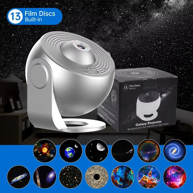 Galaxy Projector Night Light Star Projector Light Projector for Bedroom 13 Film Discs Planetarium Projector for Kids