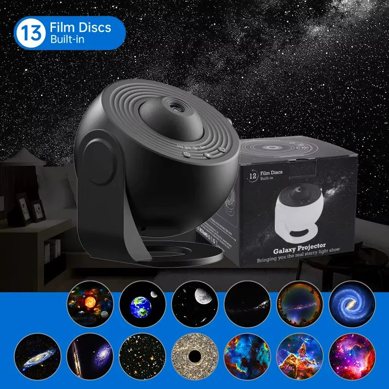 Galaxy Projector Night Light Star Projector Light Projector for Bedroom 13 Film Discs Planetarium Projector for Kids